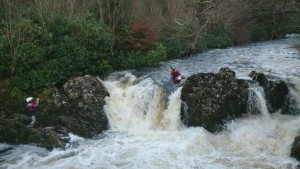 Falls on the Mawdach while paddling the Eden